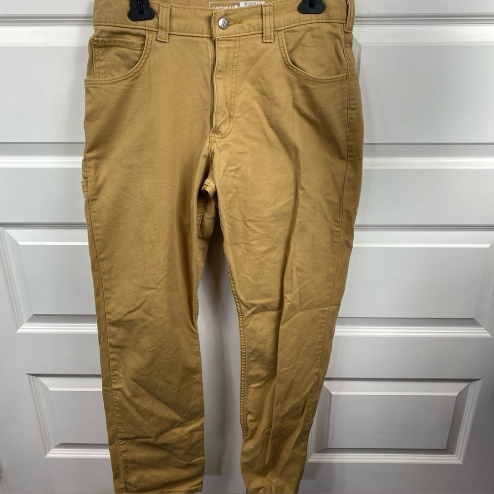 Carhartt Relaxed Fit Rugged Flex RN#14806 Work Pants BN2517-M Mustard Canvas 5
